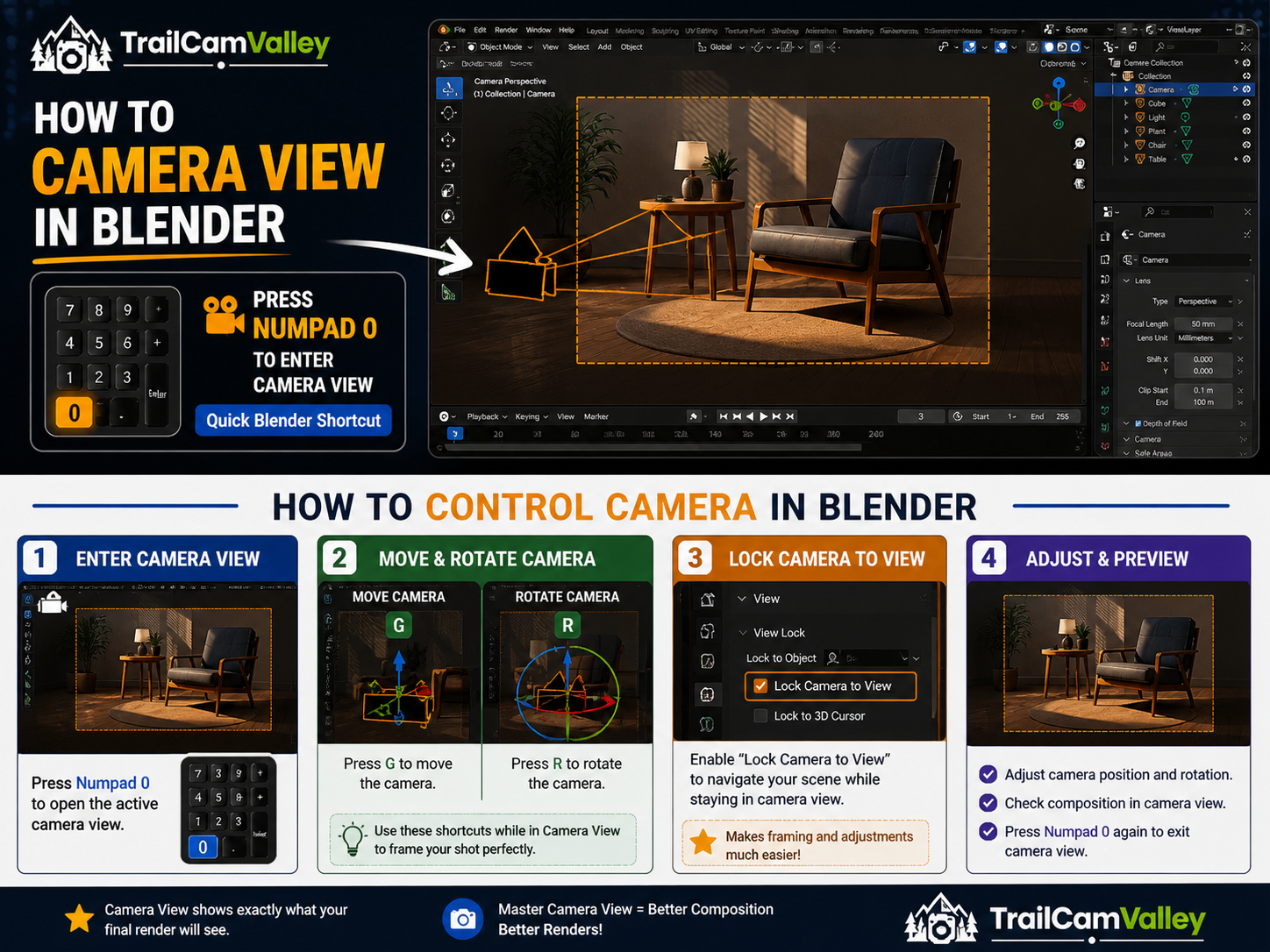 How To Camera View In Blender