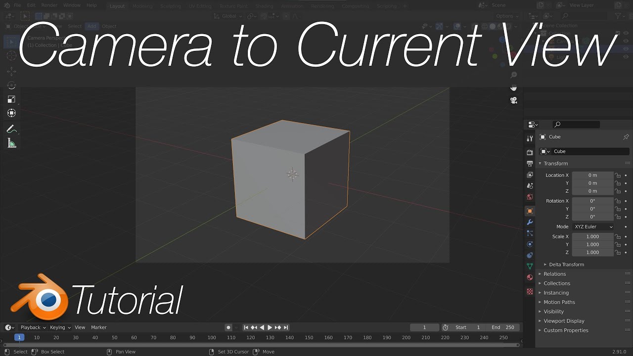 How To Camera View In Blender