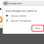 How Do You Enable Camera On Omegle